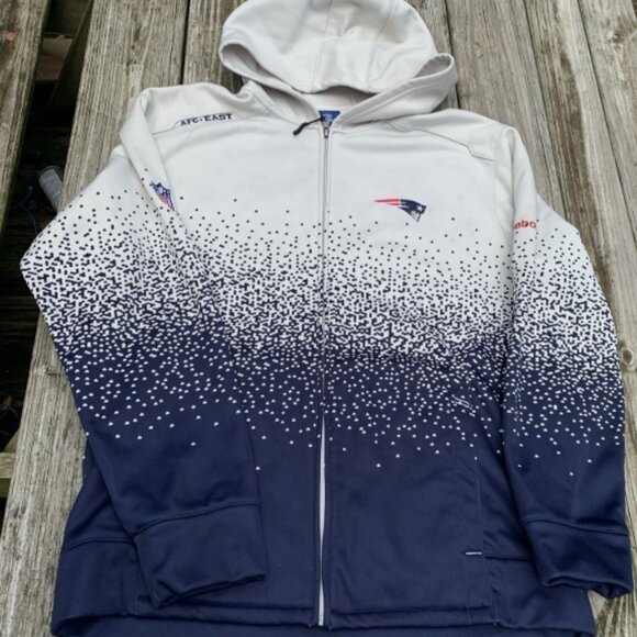 Reebok On Field Jacket New England Patriots NFL Zip with Hood - Picture 1 of 11
